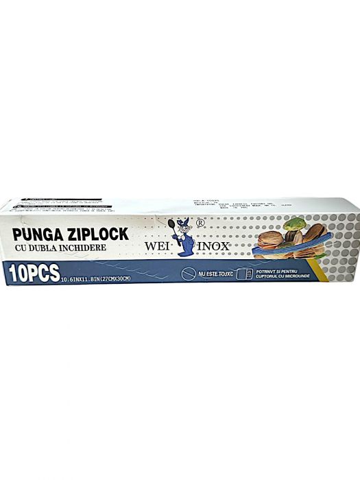 Pungi ziplock dubla inchidere 270x300mm 10buc [1]