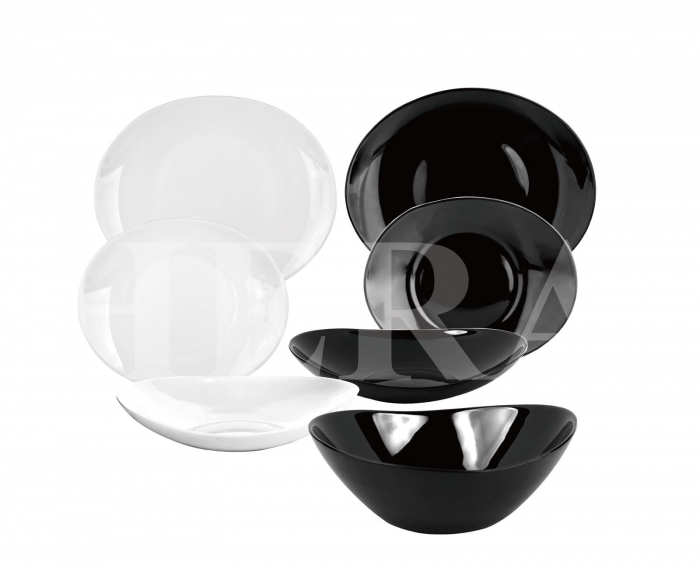Set de Masă din Opal 19 Piese Black & White – Select Collection [1]
