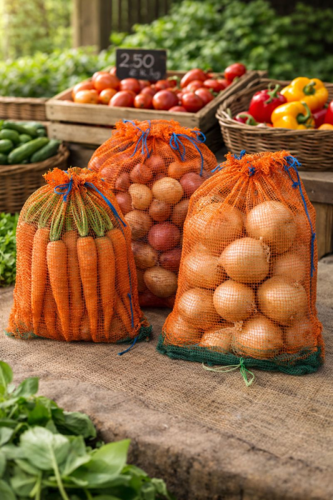 Saci Raschel 40 x 60 cm – Portocaliu Deschis - 20 Kg - 100 Buc / Set [2]