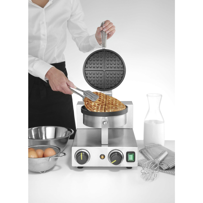 Aparat vafe/waffles rotunde Hendi, diametru 19cm, 1000w, timer, termostat reglabil, 2500x3800x(h)5900mm [4]
