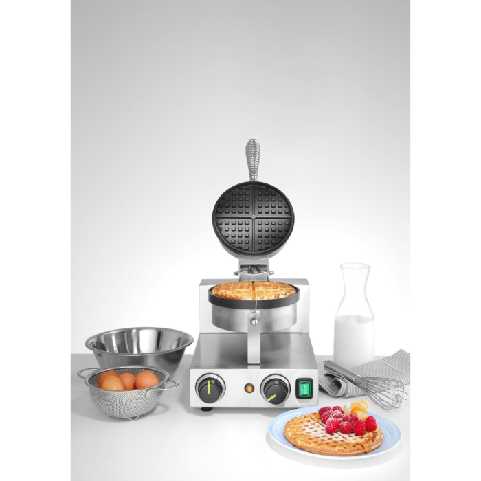 Aparat vafe/waffles rotunde Hendi, diametru 19cm, 1000w, timer, termostat reglabil, 2500x3800x(h)5900mm [8]