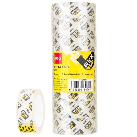 Banda adeziva transparenta Deli 18 mm x 33 m [2]