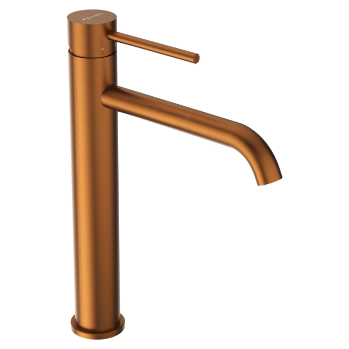 Baterie De Chiuveta, Balneo, Model 2, Corp Din Otel Inoxidabil Aisi 304, Cartus Ceramic De Inalta Calitate, Perlator Standard, Operare Cu Un Singur Maner, 40 mm x 178 mm x 282 mm, Cupru [2]