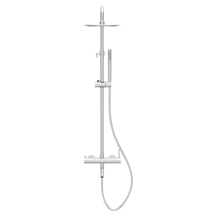 Baterie De Dus, Balneo, Corp Din Otel Inoxidabil Aisi 304, Cartus Ceramic, Diametru 35 mm, Dus Rotativ 90° Cu Comutator De Functii, Perlator Economisitor De Apa, 150 mm x 560 mm x 1016 mm, Crom [3]
