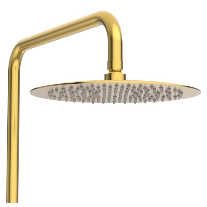 Baterie De Dus, Balneo, Corp Din Otel Inoxidabil Aisi 304, Cartus Ceramic, Diametru 35 mm, Dus Rotativ 90° Cu Comutator De Functii, Perlator Economisitor De Apa, 150 mm x 560 mm x 1016 mm, Aurit [5]