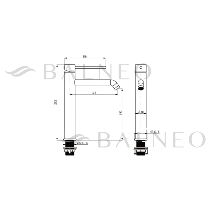 Baterie pentru chiuvetă Balneo Cascade Model 2 – crom lucios, eleganță atemporală și performanță premium [6]