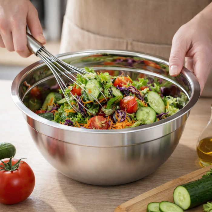 Bol inox 22 cm – rezistent, practic și ideal pentru bucătăria ta [2]