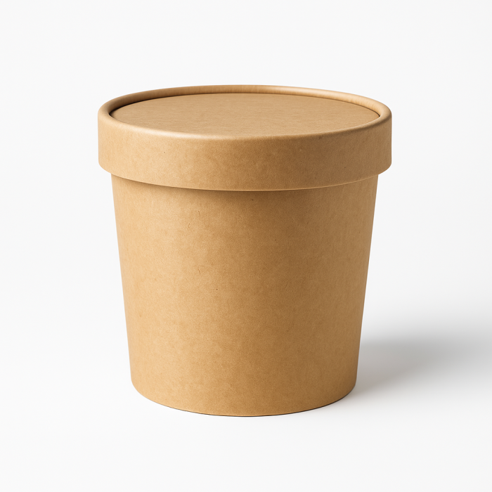 Bol supă carton 16 oz KRAFT cu capac, 25 buc/set [1]