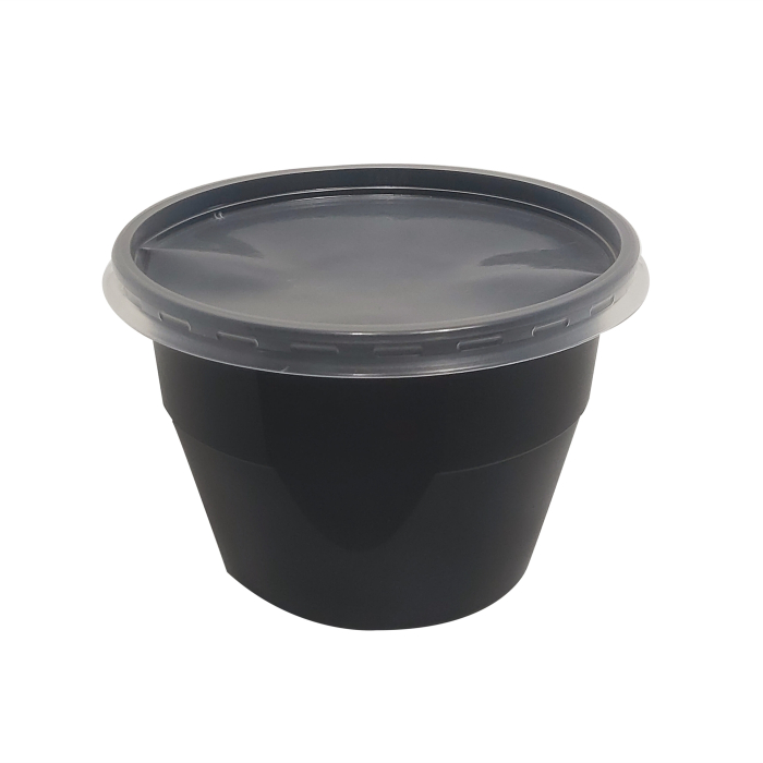 Bol supă PP 680 ml, negru, 50 buc/set [3]