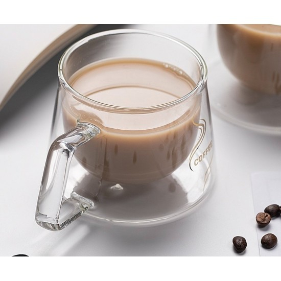 Cana cafea sticla perete dublu 200ml [4]