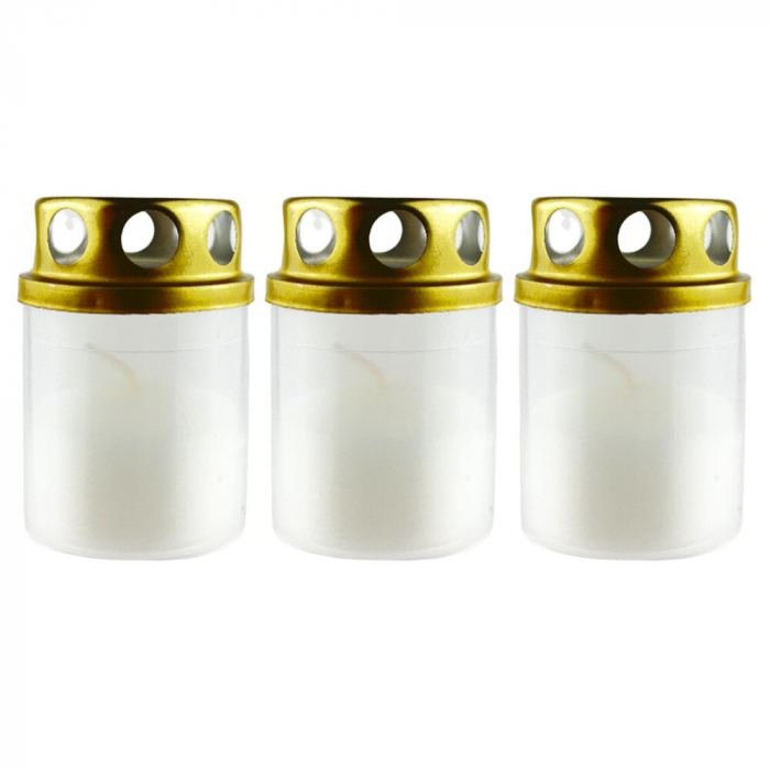 Candela cu capac v1-30 a3 alb 3buc/set [1]