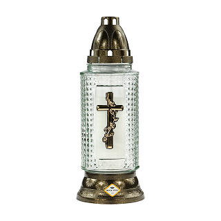 Candela din sticla cu cruce aurie 956-g [1]