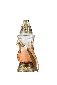 Candela din sticla cu fundita transparent 808 fp [2]