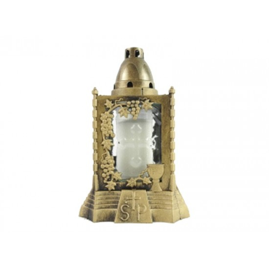 Candela felinar din sticla 445d auriu [2]