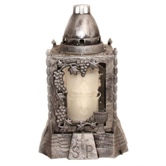 Candela felinar din sticla 445d silver [1]