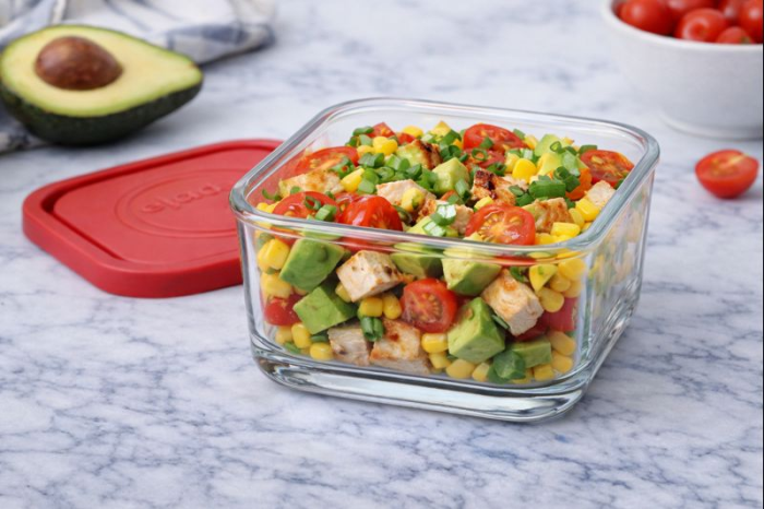 Caserola sticla rotunda cu capac plastic 1500ml [2]