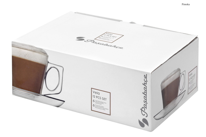 Ceasca Cafea 195 cc + Farfurioara din Sticla - VELA [2]