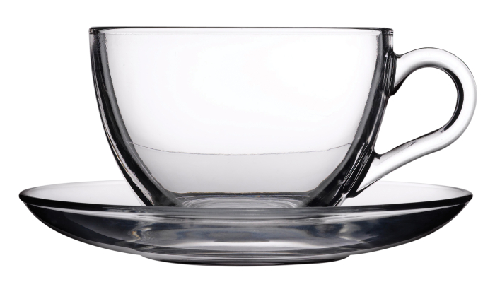 Ceasca Cafea  238 cc  + Farfurioara din Sticla - BASIC [1]