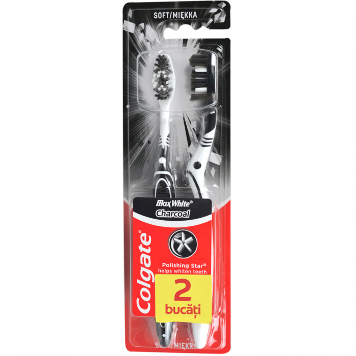 Colgate periuta dinti max white charcoal soft 2buc/set [1]
