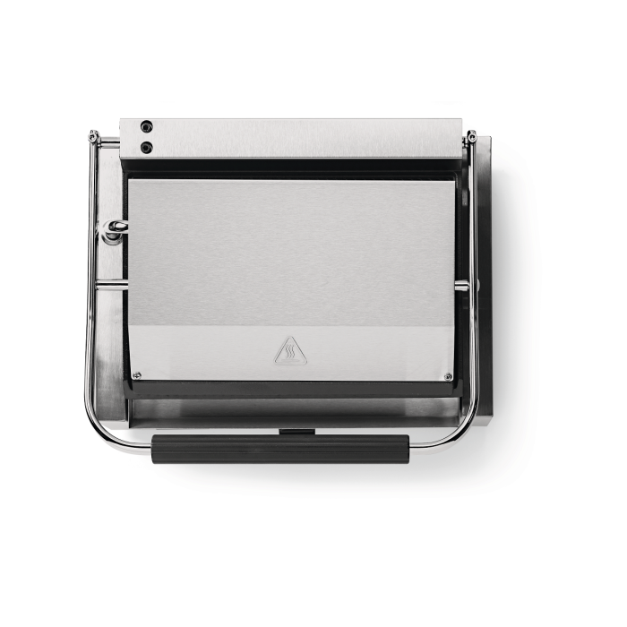 Contact grill Panini, profesional, Hendi, 2200W, partea superioara si cea inferioara striate, din fonta cu invelis ceramic, suprafata grill 340 x 230 mm [3]