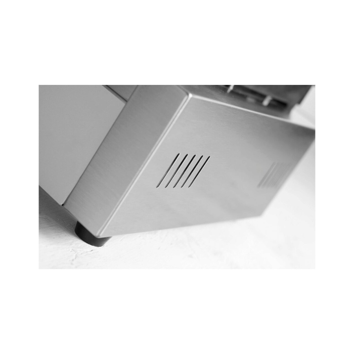 Contact grill Panini, profesional, Hendi, 2200W, partea superioara si cea inferioara striate, din fonta cu invelis ceramic, suprafata grill 340 x 230 mm [4]
