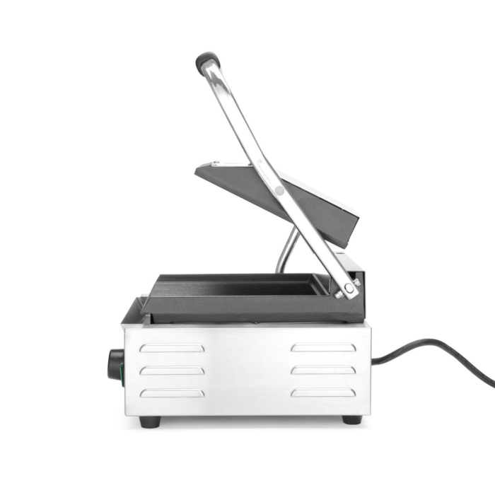 Contact grill, suprafete striate din fonta cu invelis ceramic, 1800 W, corp inox, Hendi, potrvit si pentru uz profesional [3]