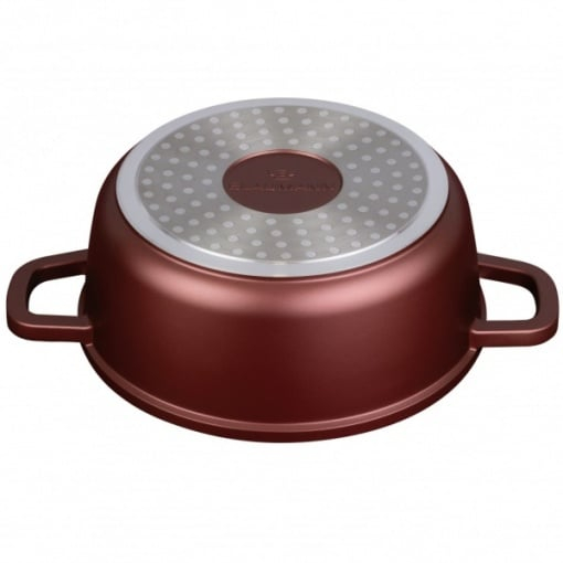 Cratită cu capac Blaumann BL-4079, 24 cm, 4.5L, aluminiu turnat, acoperire ceramică tip marmură, compatibilă cu inducție [2]