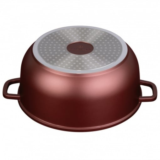 Cratită cu capac Blaumann BL-4082, 30 cm, 7.9L, aluminiu turnat, acoperire ceramică marmură 3 straturi, compatibilă cu inducție [2]