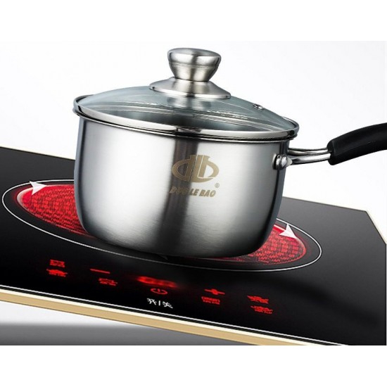 Cratita inox cu coada+capac 16cm [2]