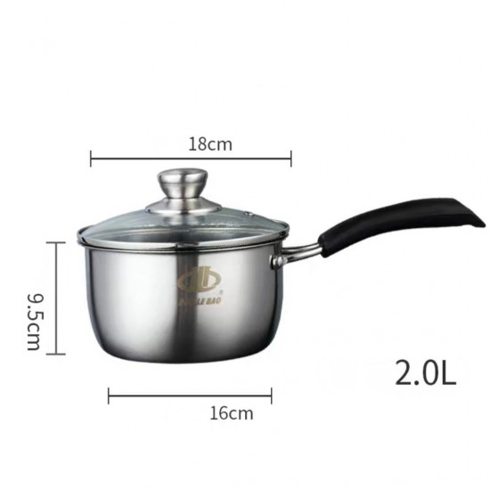 Cratita inox cu coada+capac 18cm [3]