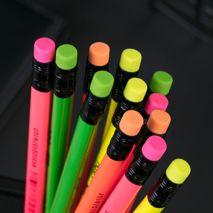 Creion grafit cu gumă, fără lemn HB Neon Deli [7]