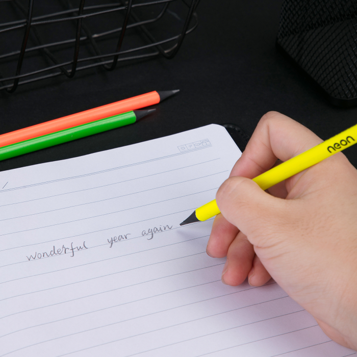 Creion grafit cu gumă, fără lemn HB Neon Deli [6]