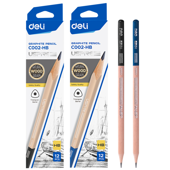 Creion grafit HB fără gumă Deli [3]