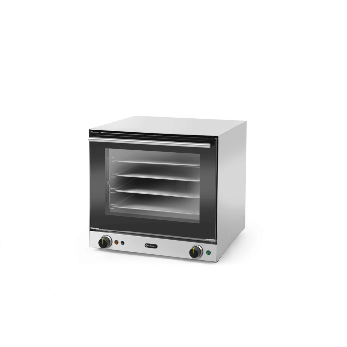 Cuptor convectie cu umidificare Hendi H90S, 4 tavi 438x315 mm incluse, 2 elemente incalzire, 2 ventilatoare, termostat reglabil 50-300 gr C, timer 0-120 min, 2670W, 595x595x(H)570 mm [2]
