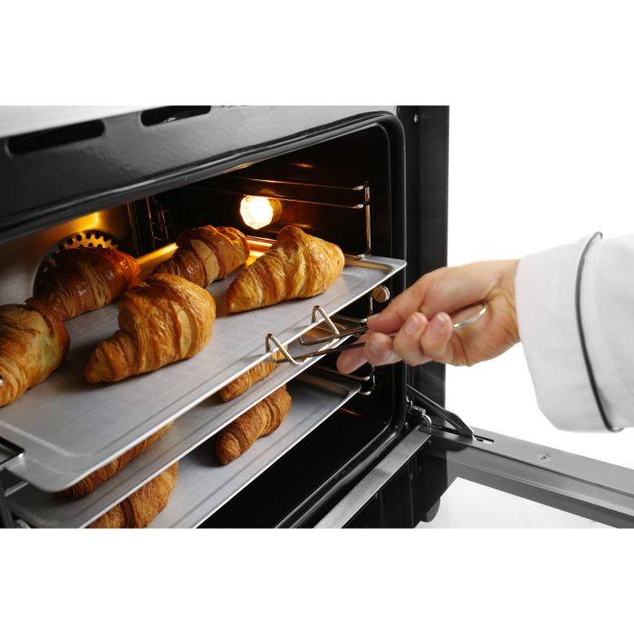 Cuptor convectie Hendi H90, 4 tavi 438x315 mm incluse, 2 elemente incalzire, 2 ventilatoare, termostat reglabil 50-300 gr C, timer 0-120 min, 2670 W,595x624x(H)572mm [2]