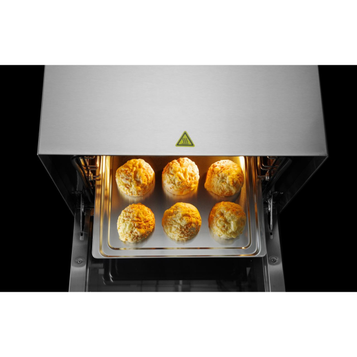 Cuptor convectie Hendi H90, 4 tavi 438x315 mm incluse, 2 elemente incalzire, 2 ventilatoare, termostat reglabil 50-300 gr C, timer 0-120 min, 2670 W,595x624x(H)572mm [11]