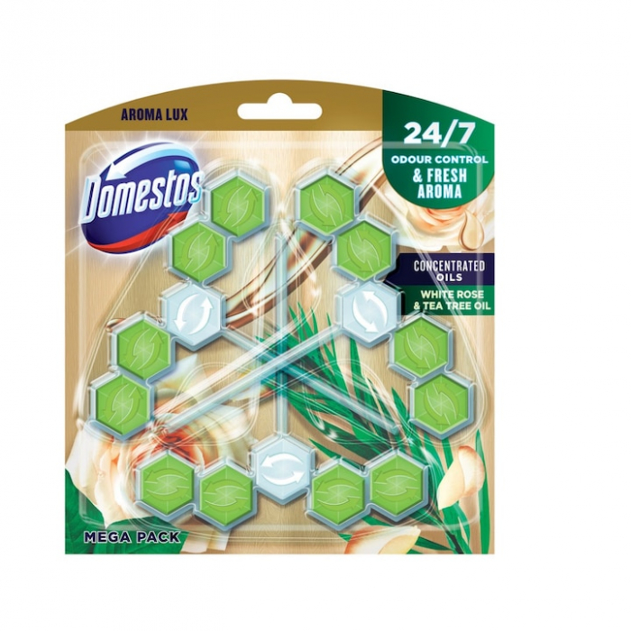 Domestos odorizant wc bile 3x55g trandafir alb [1]