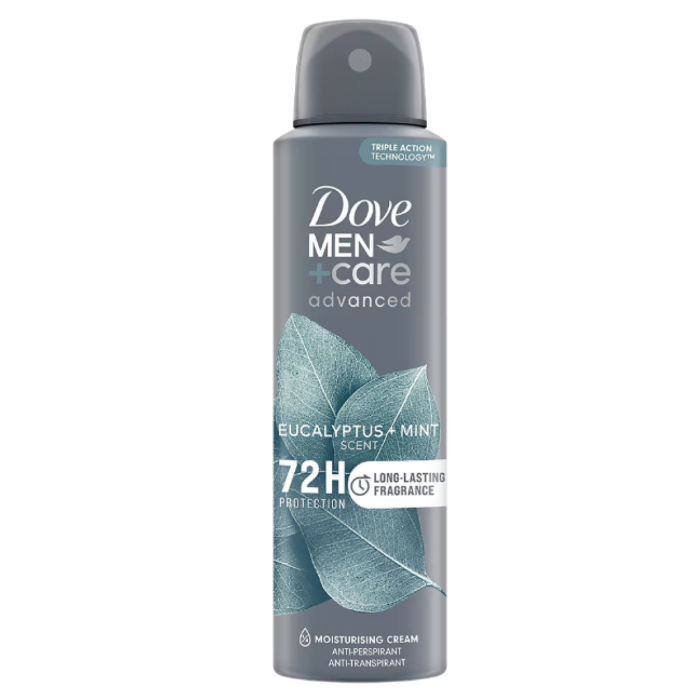 DOVE ANTIPERSPIRANT DEO 150ML MEN ADVANCED CARE EUCALYPTUS+MINT [1]