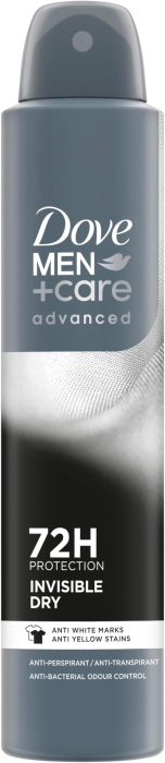 DOVE ANTIPERSPIRANT DEO 200ML ADVANCED MEN INVISIBLE DRY 72H [1]