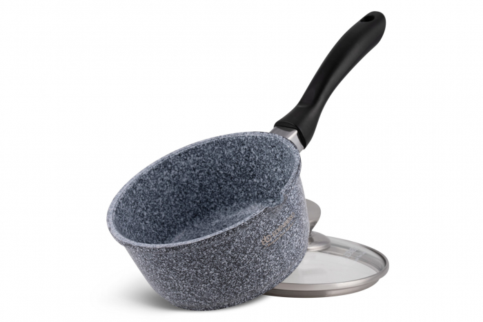 Edenberg cratita cu coada aluminiu granit cu capac sticla 16cm 1.3l eb-8043 [2]