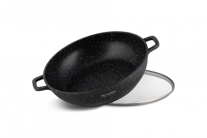 Edenberg cratita joasa aluminiu marmurata cu capac sticla 3.3l 28cm eb-8134 [2]