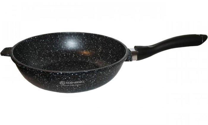 Edenberg tigaie aluminiu marmurata cu capac sticla 28cm eb-3322 [3]
