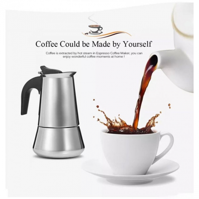 Espressor Manual din Inox – 9 Cești (Model MX) [3]