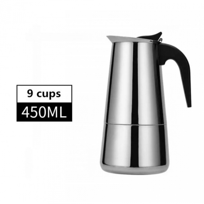 Espressor Manual din Inox – 9 Cești (Model MX) [2]
