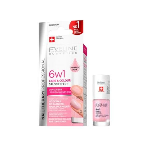Eveline nail therapy 6in1 shimmer pink [1]