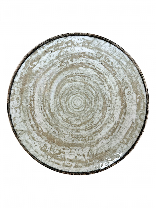 Farfurie din Porțelan Ø 25.5 cm - Hera Terra – 24 de Piese - Eleganță Natur Inspirată [1]