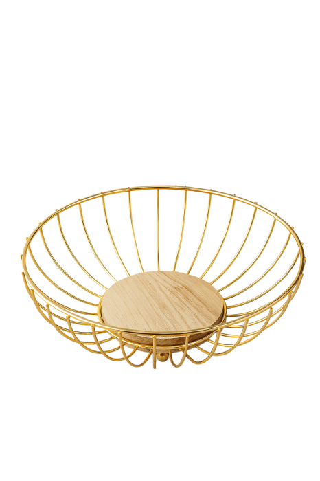 Fructiera metal + lemn 28 cm – Accent decorativ modern pentru masa si bucatarie [2]