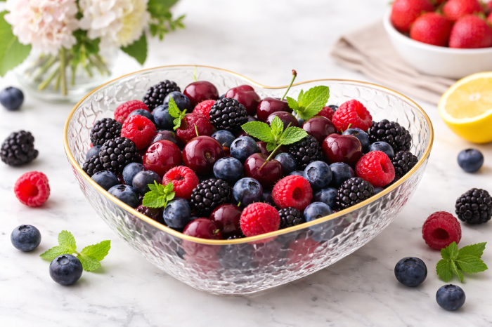 Fructieră în formă de inimă 21,5 cm din PVC [4]