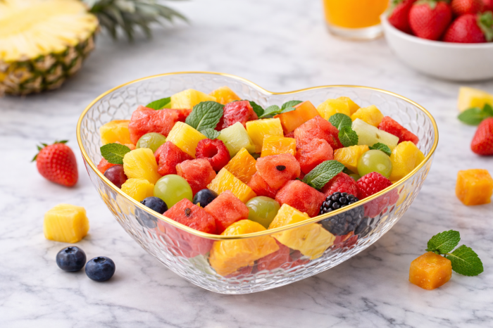 Fructieră în formă de inimă 18 cm din PVC [4]