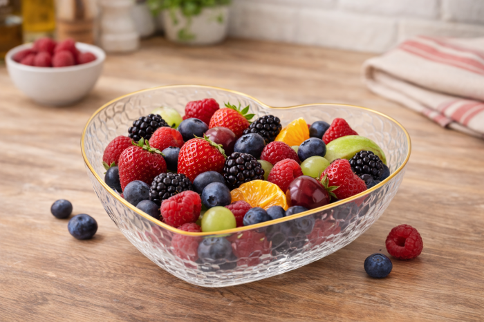 Fructieră în formă de inimă 18 cm din PVC [2]